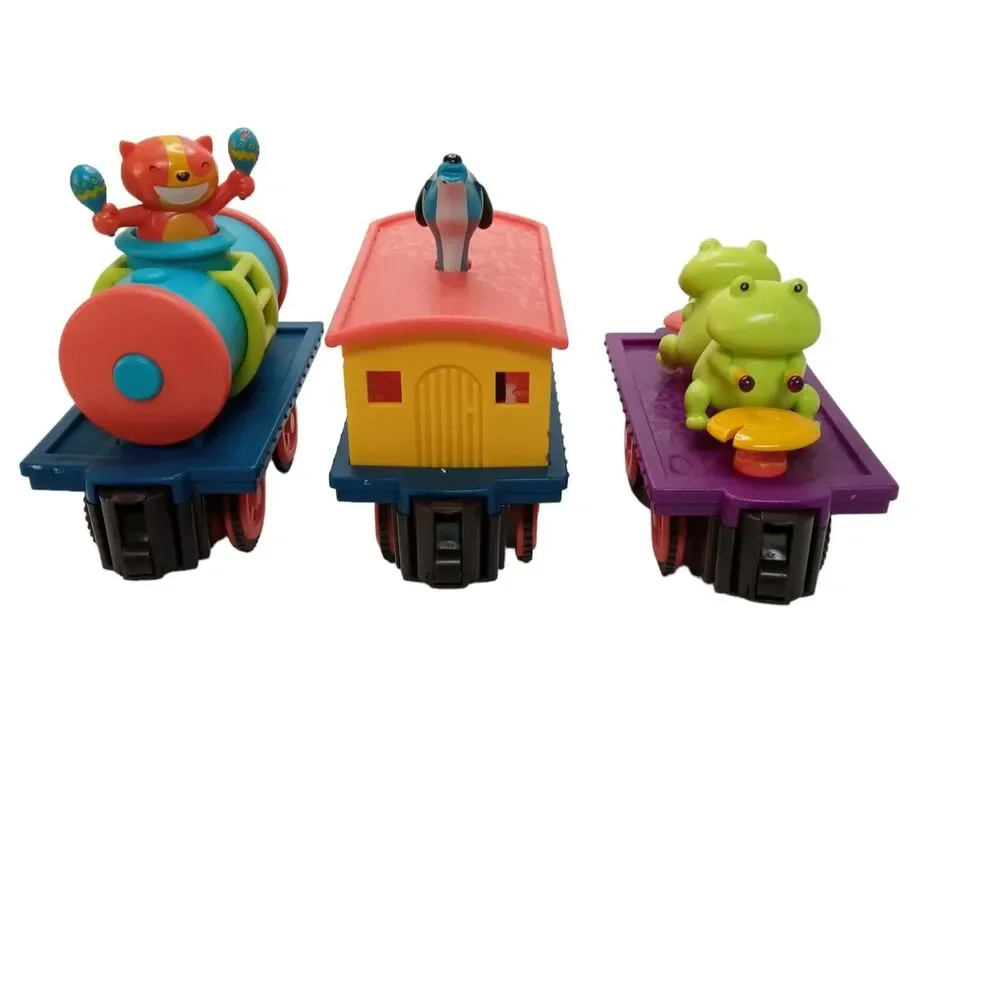B Toys Critter Express Train Replacement Cars Dog Cat Frog Magnetic Toy Vehicles